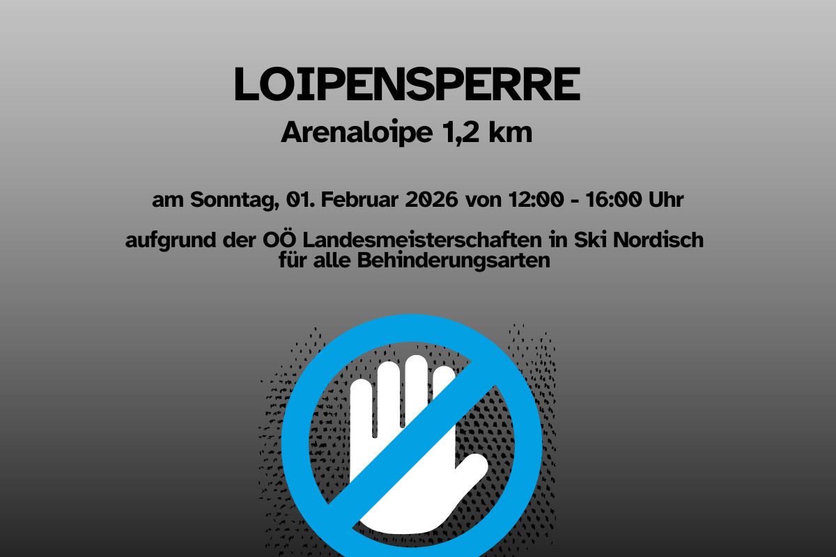 ACHTUNG! Loipensperre am 01.02.2026