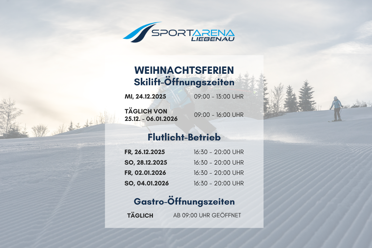 Sonderöffnungszeiten in den Weihnachtsferien